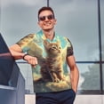 thumbnail image 5 of Daiia Sunshine Cloud Cute Cat Pattern Men’s Polo Shirts,Solid Deck Shirt,Classic Fit, Breathable Cotton Polo for Casual and Sport Wear-3X-Large, 5 of 7