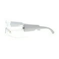 thumbnail image 3 of Womens Wrap Rimless Shield Plastic 80s Color Mirror Sunglasses Silver - Clear, 3 of 4