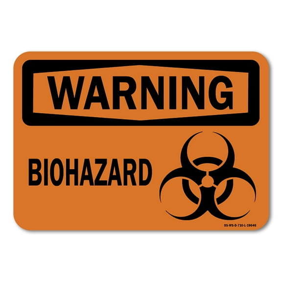 OSHA Warning Sign - BioHazard Graphic | Plastic Sign | Protect Your Business, Work Site, Warehouse & Shop Area |  Made in the USA