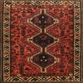 thumbnail image 1 of Ahgly Company Machine Washable Indoor Square Traditional Dark Sienna Brown Area Rugs, 5' Square, 1 of 7