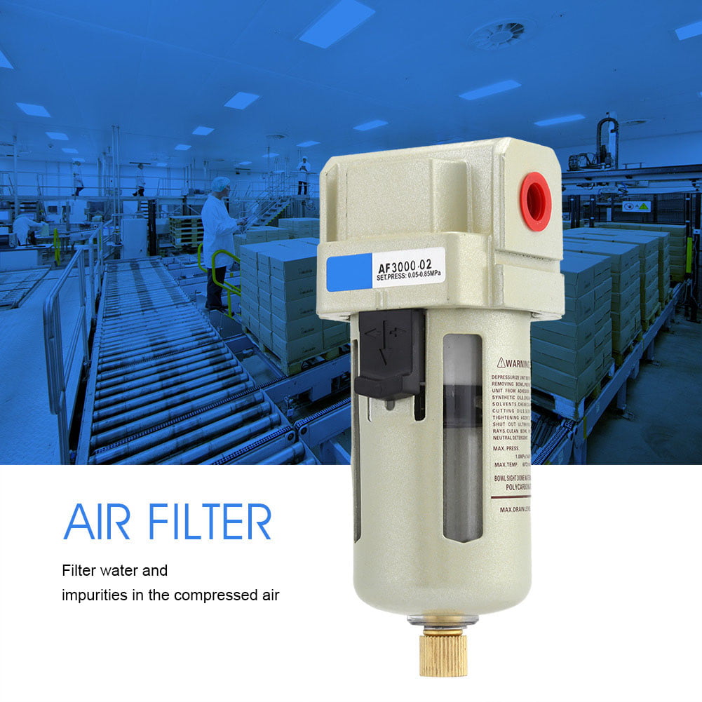 Air Oil Water Separator Filter,1500L/ Min 60°C 1.0mpa 1/4 Port,for Filtering water and impurities in the compressed air. 