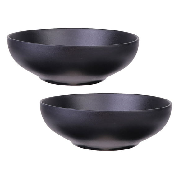 2 Pcs Black  Ramen & Soup Bowls, 4.52 Inch Japanese Style Serving Bowls for Rice, Noodles, and Broth, Easy to Clean and Stackable