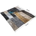 thumbnail image 4 of Gray Artistic Graffiti Blanket Soft Breathable Flannel Lattice Pattern Throw Blanket for Bedroom Sofa All-Season Cozy Comfort Cyan Teal Blanket 50x60in, 4 of 5