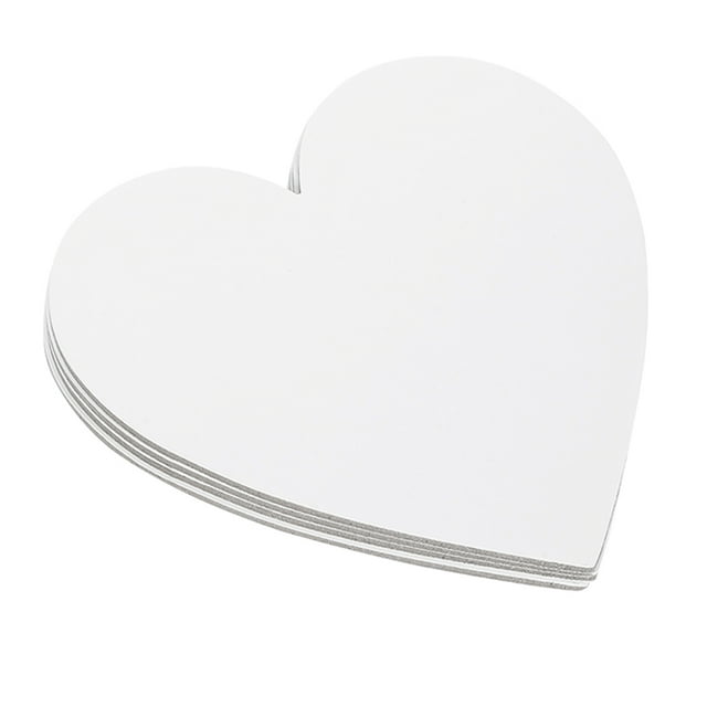 DEEPCRAFF 4Pcs Pure Cotton Painting Canvas Boards Light Grey Heart Pattern Suitable for Acrylic and Oil