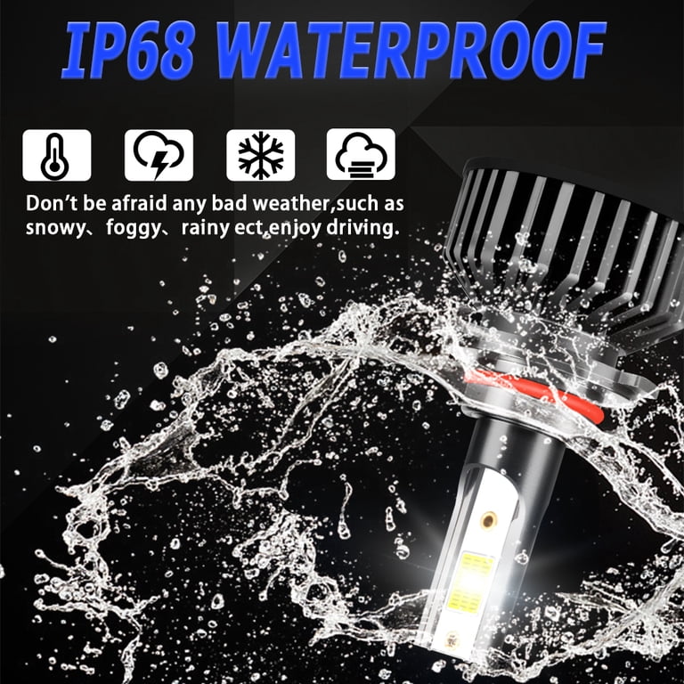 Hi/Lo Beam LED Headlight Bulbs for 2016-2018 Chevrolet Malibu (pair