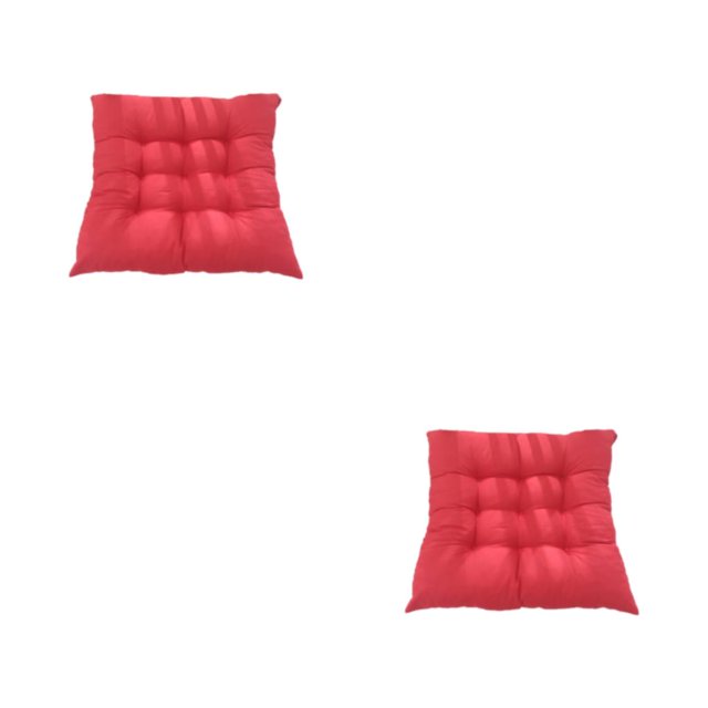 ZheElen Polyester Cotton Cushion With Strap Comfortable And Breathable No Slipping Polyester Fabric Is Comfortable bright red 2Set