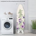 thumbnail image 3 of HELLHERO Heavy-Duty Fabric Ironing Board Cover (15 x 54 inch) - Wrinkle-Resistant, Decorative Purple Floral Pattern, 3 of 5