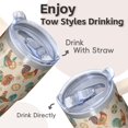 thumbnail image 4 of 20oz Chicken Decor Tumbler with Handle Cute Birthday Christmas Gift for Chicken Lovers Women Men Insulated Travel Mug Cup Holder Friendly Easy to Clean Dishwasher Safe Hot Cold Beverages, 4 of 6