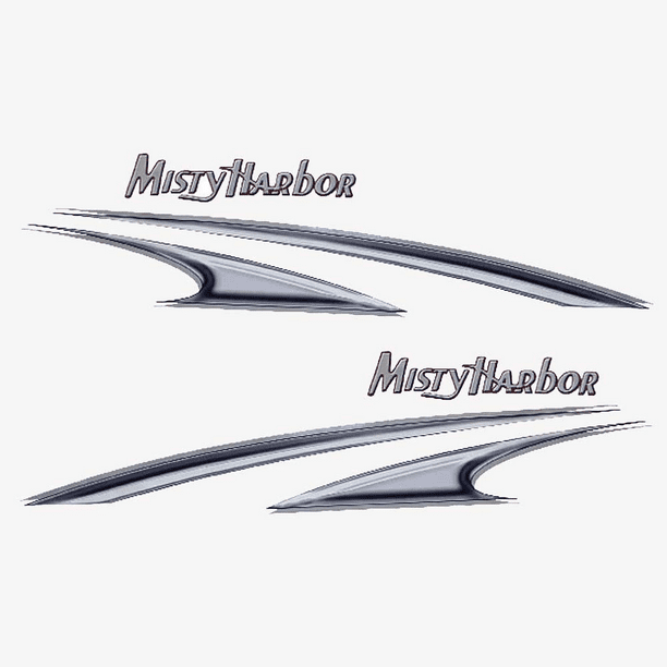 Misty Harbor Pontoon Boat Decal Kit Gray (6PC)
