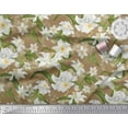 thumbnail image 3 of Soimoi Satin Silk Fabric Leaves & Lily Floral Fabric Prints by Yard 42 Inch Wide, 3 of 3