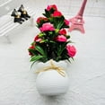 thumbnail image 4 of opvise Simulated Plant Bonsai Potted Flower Artificial Green Plant Landscaping Scene Layout Decoration Creative Office Desktop Plastic Succulent Ornaments Home Decor Milky White, 4 of 7