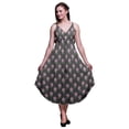 thumbnail image 1 of Bimba Robe de Plage Bohème Midi Sans Manches Imprimée Florale pour Femmes-Moyenne, 1 of 1