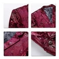 thumbnail image 4 of Mens Luxury Paisley Suit Jacket Gold Shiny Slim Fit Button Down Blazer, 4 of 5