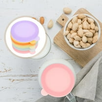 ULTNICE Sauce Cups Lids Silicone Can Lids Assorted Color 6pcs