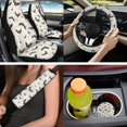 thumbnail image 2 of XYZCANDO Spider Web Bats 14 Pack Car Seat Covers Full Set Steering Wheel Cover Center Console Pad Seat Belt Pads Headrest Covers Cup Coasters for Most Cars SUVs Sedans, 2 of 7