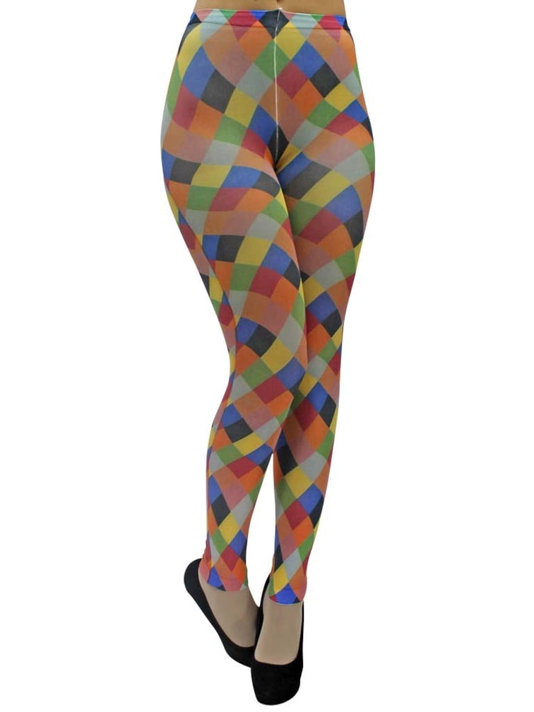 Luxury Divas - Harlequin Print Leggings Tights - Walmart.com