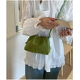 thumbnail image 4 of Bolsos de ante vintage para mujer, bolso de mano, bolso de cubo con cordón, bolso de hombro tipo bandolera, bolso de uso diario,Verde, 4 of 8