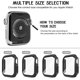 thumbnail image 3 of Yanonmyfd fundas rígidas para PC compatibles con Apple Watch Series 9 8 7, funda protectora completa con protector de pantalla de vidrio templado para Apple Watch 45mm (Transparente), 3 of 12
