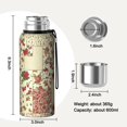 thumbnail image 7 of 20 Oz Pioneer Flower Coffee Tumbler Double Wall Insulated Stainless Steel Water Bottle | Metal Reusable Thermoses Flask with Cup Cap | Leak & Sweat Proof with Anti-Dust Lid, 7 of 7