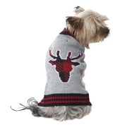 Vibrant Life Dog Sweater Check Deer-X Small
