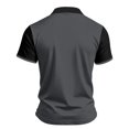 thumbnail image 4 of Garbnen Short Sleeve Polo Shirts for Men Collared Men's Golf Shirts Casual Color Block Breathable Work Sports Workout Shirts for Men Gray 4XL, 4 of 6
