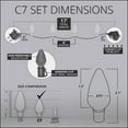 thumbnail image 4 of Set of 25 Red SuperBright LED C7 Christmas Lights 8" Spacing – Green Wire, 4 of 6