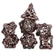 thumbnail image 2 of BR Juego de dados de metal de 7 piezas Dados poliédricos huecos Robusto multiusos para juegos de rol de mesa Rojo grisáceo, 2 of 10