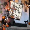thumbnail image 2 of Halloween House Flag, Trick or Treat Flags 28x40 Inch Double Sided Burlap Tomb Cross with Skull Skeleton Flower Flags For Outside Holiday Seasonal Yard Outdoor Decoration, 2 of 6
