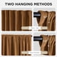 thumbnail image 3 of Cortinas Joydeco 2 Paneles de Terciopelo Marrón Opacas 132x274cm, 3 of 9