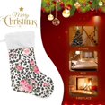 thumbnail image 4 of Rose Leopard Skin Christmas Stockings Animal Christmas Presonalized Large Stocking Sock, Set of 1 Xmas Party Winter Decor Candy Bag Family Holiday Gift, 17.7 Inch, 4 of 7
