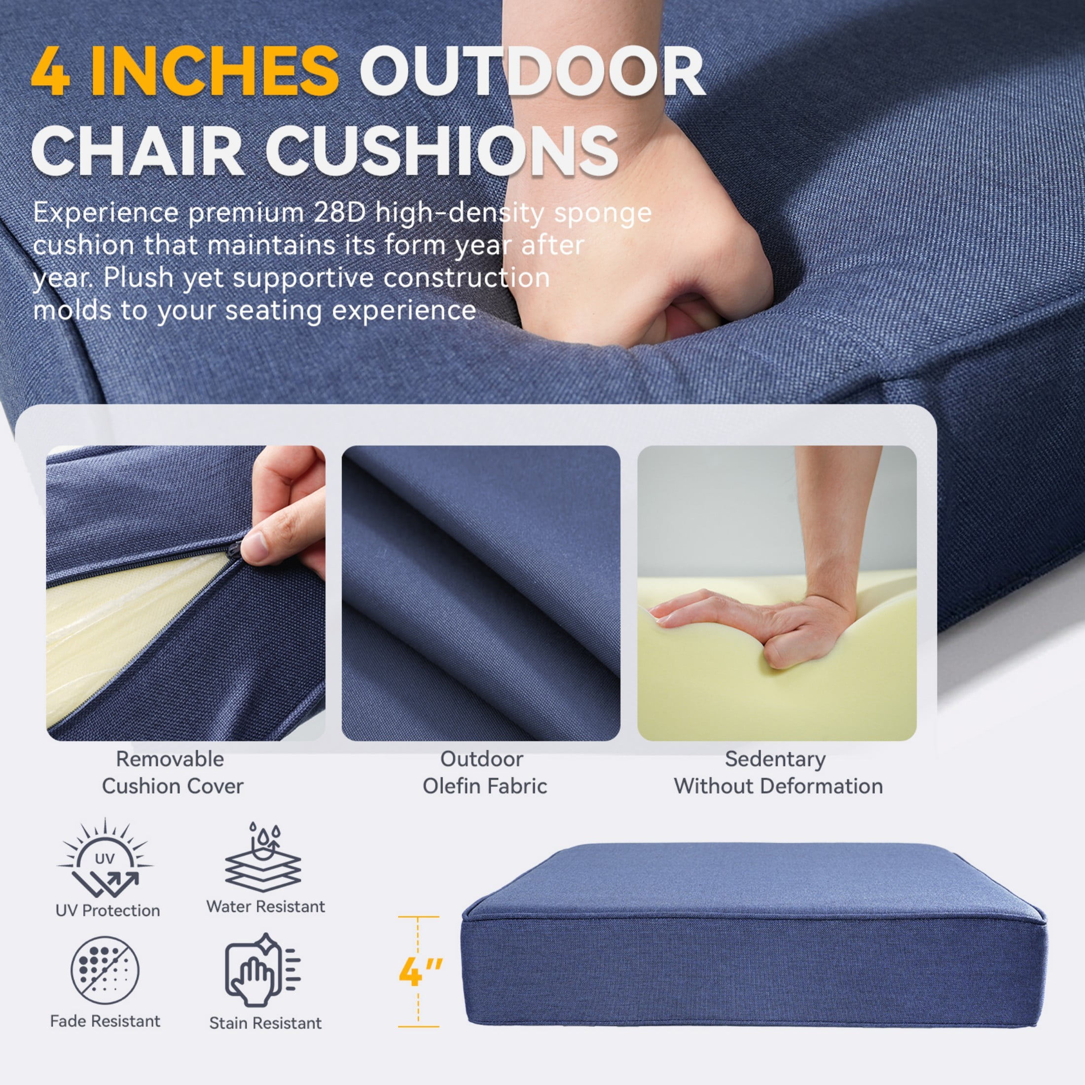 Unnifurnzi Patio Furniture-9 Pieces All Weather Wicker Outdoor Furniture Outdoor Swivel Glider Chairs with Patio Chairs Outdoor Couch Outdoor Patio Furniture for Porch Balcony Deck-Gray/Blue