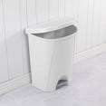 thumbnail image 3 of Bote de basura Sterilite 10948004 Step Bate 25 L blanco, 3 of 4