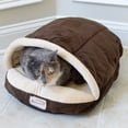 thumbnail image 4 of Armarkat Slipper Shape Cat Bed For Indoor Cats & Dogs, Mocha/Beige, 4 of 5