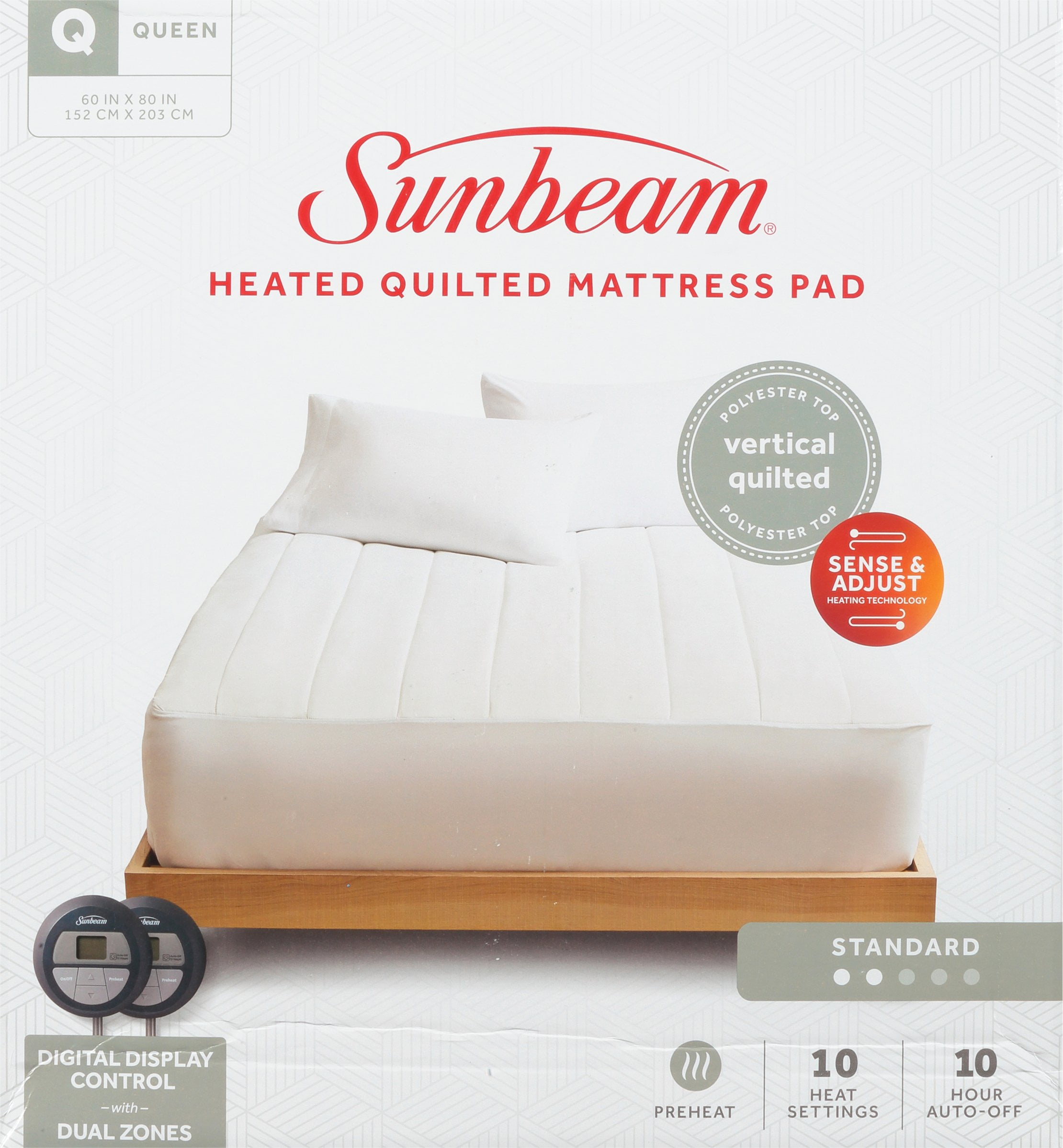 Sunbeam Polyester Wi-Fi Connected Heated Mattress Pad, King Size, White -  Walmart.com