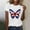 White, variant on QUNYINEY Independence Day Womens Tshirts Casual Short Sleeve Crew Neck Tops Loose Summer Pullover Women's Tops