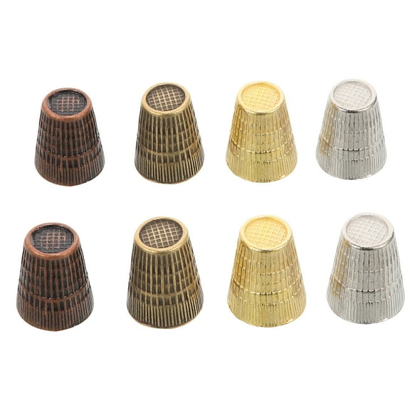 Hytrove Sewing Thimble Finger Thimble Ring Gunmetal 8Pcs