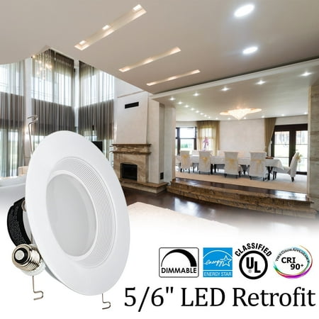 13Watt 5/6-inch ENERGY STAR UL-listed Dimmable LED Recessed Lighting Fixture Downlight Retrofit (Baffle)- 5000K Daylight LED Ceiling Light -- 830LM, CRI