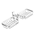 thumbnail image 4 of Jabonera doble para baño, aluminio, sin perforaciones, sin taladro, soporte para estante de pared, caja de jabón, mate Inevent JJ19660-01, 4 of 6