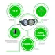 thumbnail image 3 of Par Faros 6 Leds Ovalado Auxiliares Base Moto Fija Estrobo F, 3 of 7