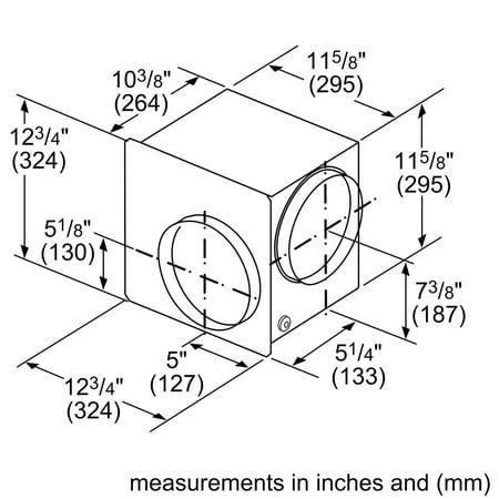 Flexible Integral Blower for Bosch Downdraft Range Hoods - Stainless Steel