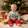 thumbnail image 2 of enyan Toddler Baby Boy Christmas Outfit Newborn Long Sleeve Letter Embroidery Sweatshirt Top Pants Set Fall Clothes Grey,0-6 Months, 2 of 6