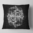 thumbnail image 2 of Designart Fractal Silver Flower Explosion - Floral Throw Pillow - 16x16, 2 of 5