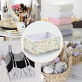 thumbnail image 4 of Foldable Fabric Storage Bin Home Cubes Clothing Organizer Bins Large Collapsible Box Basket for Home Organizer Green and Orange Small Flowers, 4 of 7