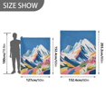 thumbnail image 6 of Yayeee Throw Blanket for Couch Soft Warm 60" x 80" Sofa Chair Bed Decoration, Abstract Snow Mountain, 6 of 7