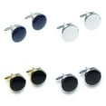 thumbnail image 4 of stanreset 8PCS/Set Retro Round Shape Drop Oil Cufflinks Stud Plated Geometric Sleeve Cuff Button Shirt Jewelry Gifts, 4 of 9