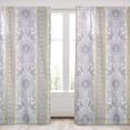 thumbnail image 2 of Levtex Home - St. Claire - Window Panel with Rod Pocket - One Curtain Panel 84 inch Length - Paisley Medallion - Grey, Yellow and Cream - 100% Cotton - Lined, 2 of 3