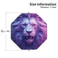 thumbnail image 3 of Pofeuu Cool Lion Head Print Leather Coasters Set of 6, Round Cups Mugs Mat Pad for Home Kitchen Heat Resistant Drink Coasters,Octagon, 3 of 7
