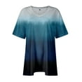 thumbnail image 4 of Camiseta de Manga Corta de Cuello en V Sólido Casual, Camisetas de Manga Corta para las Mujeres, 4 of 7