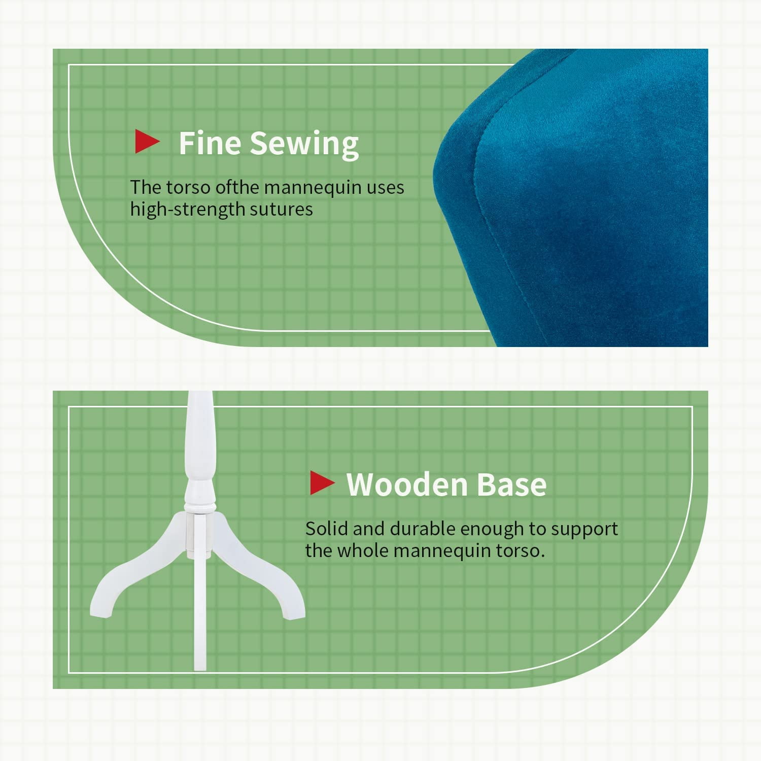 Mannequin Body Female, Dress Form Mannequin Torso Manikin with 49.6-63.7 inch Height Adjustable Wooden Tripod Stand, High Density Foam Portable Display Mannequin for Sewing Dress Display, Blue