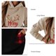 thumbnail image 4 of Vestido de sudadera con capucha de Navidad Manga larga Colisión de colores Costuras Otoño Jersey Vestido de sudadera para el trabajo Vacaciones Rojo XL, 4 of 5